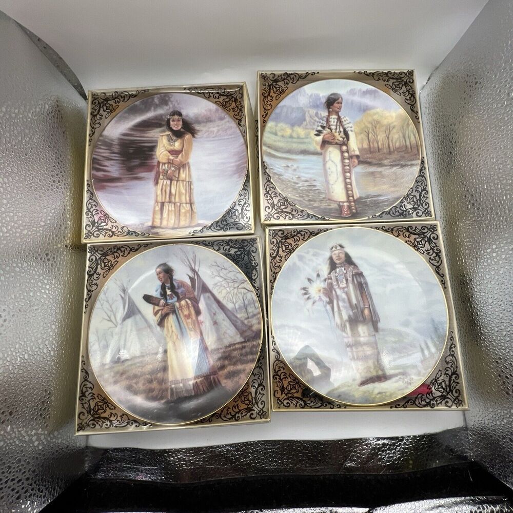 Artaffects “ Indian Bridal” Series Set Of 4 Gregory Perillo Collector Plates